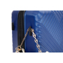 Expandable 3 Piece Luggage Sets PC Lightweight Suitcase with Two Hooks, Spinner Wheels, TSA Lock, (20/24/28), Blue